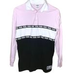 Pink Victoria's Secret Long Sleeve Rugby Polo Shirt XS Photo 0