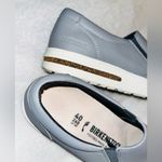 Birkenstock  Oswego Grey Slip-On Leather Shoes sz 9.5 Photo 3