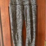 Lululemon Wunder Under Pant Crop Stripe Play Slate Sz 6 Tropical Print Leggings Photo 2