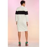 Cynthia Rowley Rugby Striped Cotton Knit Shirt Dress White Black Size Large EUC Photo 8