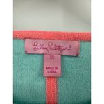 Lilly Pulitzer  Serene Collins Teal Cashmere Crew Neck Sweater XS Coral Trim Photo 1