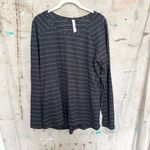 Lululemon Emerald Long Sleeve, Short Serve Stripe Heathered Black White Photo 1