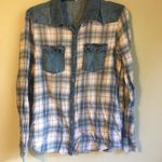 Life in Progress  medium plaid button dow Photo 0