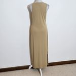 Love j  Tan Sleeveless Bodycon Midi Dress NWOT Size XL Stretchy Ribbed Knit Dress Photo 4