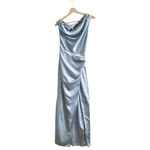 Show Me Your Mumu  Jodie Maxi Dress in Steel Blue Luxe Satin XXL Photo 3