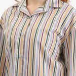 Faithfull the Brand Sz M Oversized Organic Cotton Striped Dress Shirt Blouse Photo 1