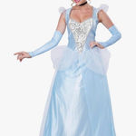 California Costumes Light Blue Fairy Tale Maxi Dress Size XL Photo 0