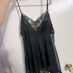 Vintage betsey johnson intimate babydoll bow lace sheer sleep dress Photo 5