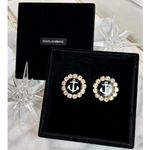 Dolce & Gabbana Couture Rare Crystal Anchor Clip-On Earrings Photo 2