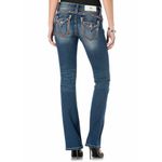 Miss Me New! Embellished Bootcut Blue Jeans Denim Mid-Rise Size 28 Inseam 34 Photo 2