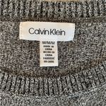 Calvin Klein Heather Gray Mixed Media Sweater M Photo 5