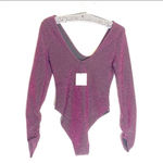 ZARA NWT  knit shimmer glitter bodysuit Photo 5