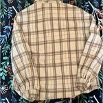 SheIn Beige Flannel Button-Up Collared Jacket Photo 2
