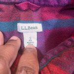 LL Bean Womens Small Regular Plaid Flannel Button Up Shirt Soft Cozy Classic Red Photo 1