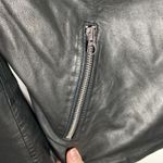 Madewell  Washed Leather Motorcycle Jacket in true black size XS Photo 11