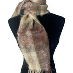 THE SCOTCH HOUSE Brown Plaid Rectangular Mohair Made In Scotland Vintage Photo 0