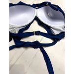 Tempt Me NWT Bikini Top Blue Halter Top Double Strap Back Vacation Cruise Photo 2