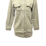 Jessica Simpson Shirt Jacket Button-Down Front Chest Pockets Denim Green XS NWT Photo 3