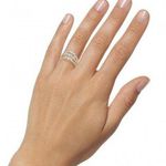 INC  International Concepts Gold-Tone Crystal Stack Ring Photo 0