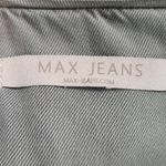 Max jeans  Distressed Green Draped Front Jacket Size Medium Army Green Jacket Photo 6