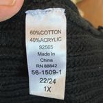 Woman Within FINAL MARKDOWN  Black Textured Knit Sweater 1X Photo 2