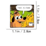 Brand new, Funny cartoon dog pin brooch Brown Photo 1