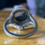 Real White Buffalo Feather Ring Size 6 Black Photo 4