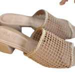 Raye REVOLVE RAY CROCHET WOVEN BEIGE‎ NUDE MULES SANDALS SZ. 8 Photo 0