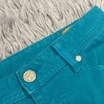 Tory Burch cropped slim boots jeans in turquoise color size 28 Photo 1