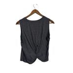 Athleta Dark Gray Twist Back Muscle Athletic Sleeveless Tank Top Photo 5