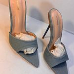 Pretty Little Thing Prettylitlething Denim Heel Mule Sandals casual classic summer party style Photo 2