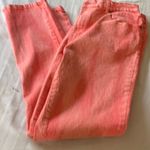 DG2 Diane Gilman Coral Tie Dye Jeans 10 Orange Photo 2