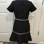 Ann Taylor  Petite Black White Tweed Tiered‎ Flared Cap Sleeve Dress Size 4P Photo 1