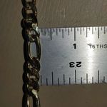 Mens 18K Gold Plated Figaro Chain Necklace 20 Inches Lobster Clasp Quarter Inch Photo 9