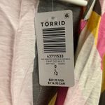 Torrid NWT  0 L 12 Giant Geo Tiered Maxi Dress Plus Pink Yellow Pockets Photo 9