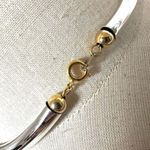 NAPIER CURVED TUBE V SILVERTONE LINKS VINTAGE NECKLACE Silver Photo 3