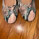 Madewell The Adelle Snakeskin Embossed Leather Ballet Flats Size 7.5 Photo 4