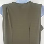 EXPRESS Vtg 90s  Wrap Dress Sz 3/4 Olive Midi Y2k Grunge Minimal Prep Forest Work Photo 5