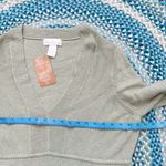 Soft Surroundings Soft Sourroundings Silk Cashmere Green Flare V Neck Tunic Sweater Women’s 1x NWT Photo 4