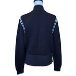Athleta Sweater Jacket Size Small Black Zip Front Sporty Varsity Preppy Fall Photo 6