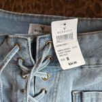 Windsor  Light Blue Lace-Up Jean Shorts Photo 1