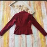 Modcloth Maroon Velvet Executive Blazer Photo 3