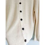 Madewell | NWT Linen-Blend Crewneck Cardigan in Beach Sand | Sz XL Photo 4