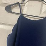 AQUA  Bloomingdale’s Navy High Neck Cocktail Mini Dress Women’s Size Medium Photo 1