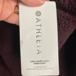 Athleta  Womens Maroon Cozy Sherpa Snap Sweatshirt NWT 2X Photo 2