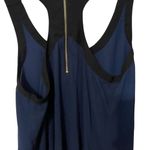 EXPRESS  Racerback Zipper Tank Top Blue & Black with Gold Zipper Size Small Photo 6