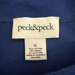 Peck & Peck ‎ royal blue casual top lace up grommet shoulder/cutout doleman XL Photo 5