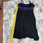 Taboo  Y2K semi formal black purple dress pleated empire waist large whimsygoth Photo 5