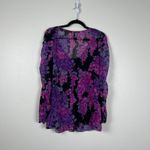 Rebecca Taylor  Women's Silk FLoral Blouse Sz 8‎ Photo 5