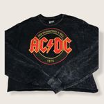 AC/DC Crop Long Sleeve Shirt Medium Photo 0